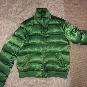 Juicy couture green puffer jacket/coat